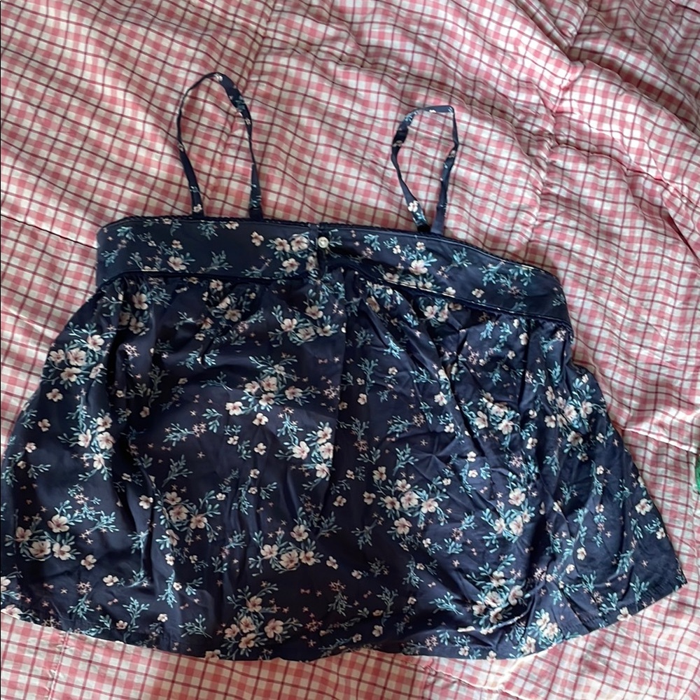 Floral Navy Blue Women's Top